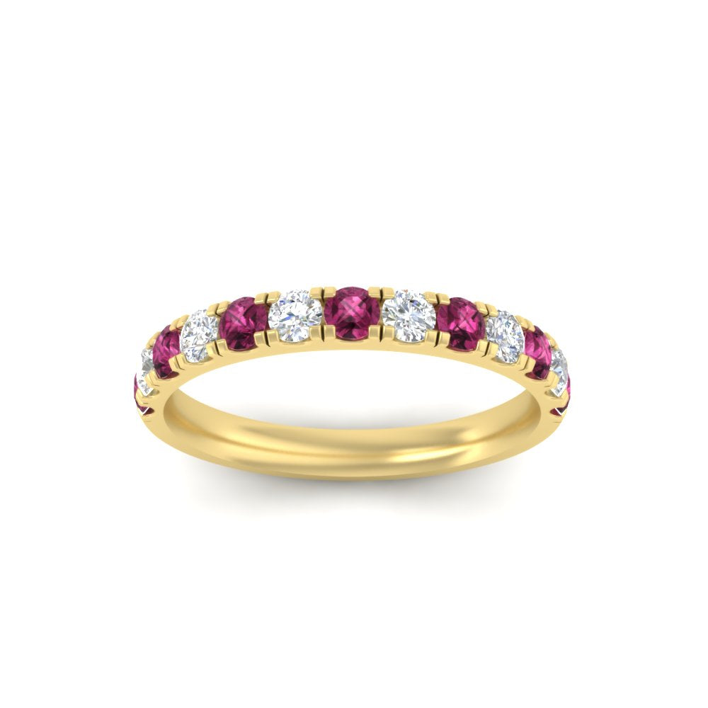 half-carat-french-pave-diamond-band-with-pink-sapphire-in-yellow-gold-FD9331ROBGSADRPIANGLE5-0.50CT-NL-YG