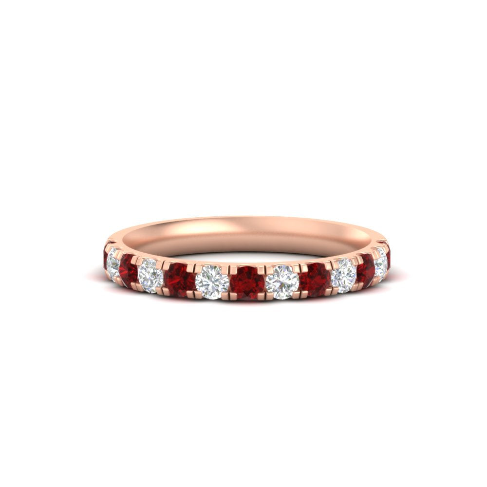 half-carat-french-pave-diamond-band-with-ruby-in-rose-gold-FD9331ROBGRUDR-0.50CT-NL-RG