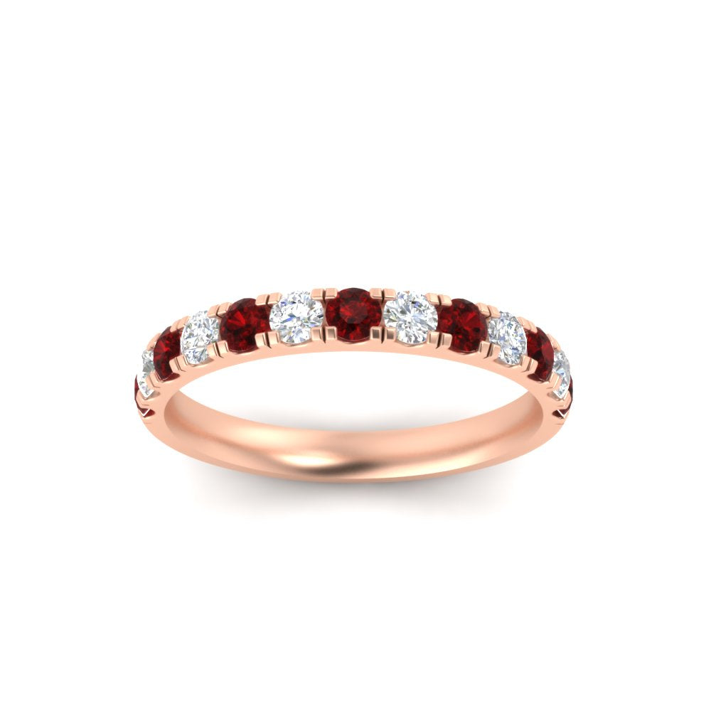 half-carat-french-pave-diamond-band-with-ruby-in-rose-gold-FD9331ROBGRUDRANGLE5-0.50CT-NL-RG