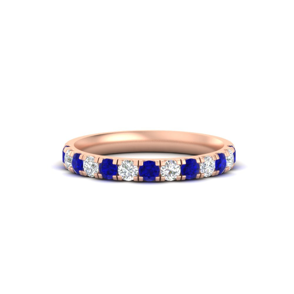 half-carat-french-pave-diamond-band-with-sapphire-in-rose-gold-FD9331ROBGSABL-0.50CT-NL-RG