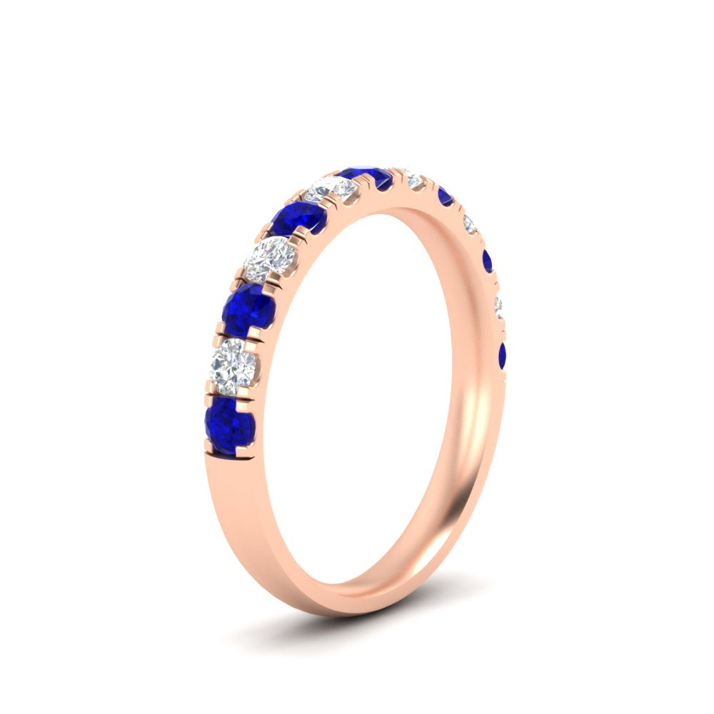 half-carat-french-pave-diamond-band-with-sapphire-in-rose-gold-FD9331ROBGSABLANGLE2-0.50CT-NL-RG