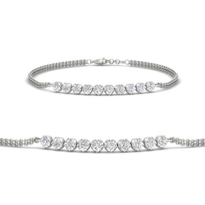 Round Gold Chain Bar Bracelet