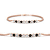 Load image into Gallery viewer, half-carat-gold-chain-bar-diamond-bracelet-with-black-diamond-in-rose-gold-FDBRC10587ROGBLACK-0.50CT-NL-RG.jpg?v=1774334805