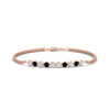 Load image into Gallery viewer, half-carat-gold-chain-bar-diamond-bracelet-with-black-diamond-in-rose-gold-FDBRC10587ROGBLACKANGLE1-0.50CT-NL-RG.jpg?v=1774334805
