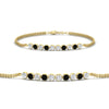 Load image into Gallery viewer, half-carat-gold-chain-bar-diamond-bracelet-with-black-diamond-in-yellow-gold-FDBRC10587ROGBLACK-0.50CT-NL-YG.jpg?v=1774334805
