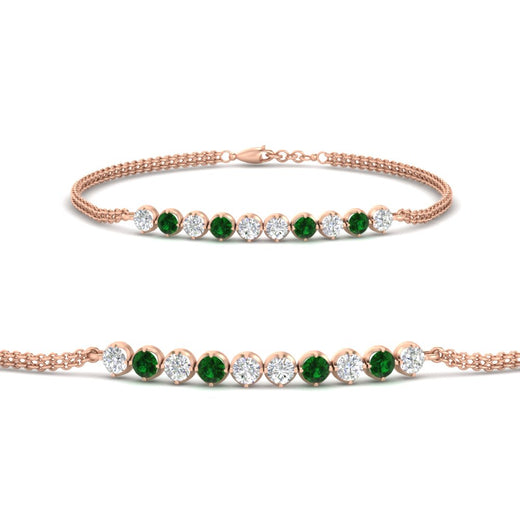 half-carat-gold-chain-bar-diamond-bracelet-with-emerald-in-rose-gold-FDBRC10587ROGEMGR-0.50CT-NL-RG.jpg?v=1774334805