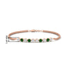 Load image into Gallery viewer, half-carat-gold-chain-bar-diamond-bracelet-with-emerald-in-rose-gold-FDBRC10587ROGEMGRANGLE1-0.50CT-NL-RG-HW.jpg?v=1774334805