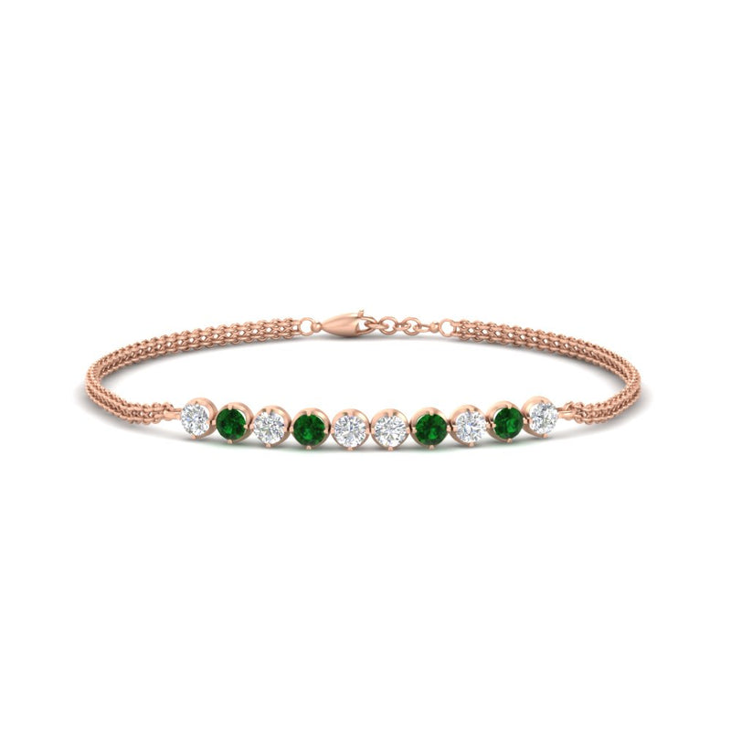 half-carat-gold-chain-bar-diamond-bracelet-with-emerald-in-rose-gold-FDBRC10587ROGEMGRANGLE1-0.50CT-NL-RG.jpg?v=1774334805