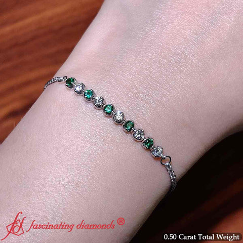 Round Gold Chain Bar Bracelet