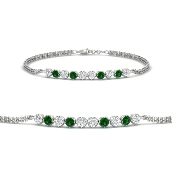 half-carat-gold-chain-bar-diamond-bracelet-with-emerald-in-white-gold-FDBRC10587ROGEMGR-0.50CT-NL-WG.jpg?v=1774334805
