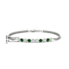 Load image into Gallery viewer, half-carat-gold-chain-bar-diamond-bracelet-with-emerald-in-white-gold-FDBRC10587ROGEMGRANGLE1-0.50CT-NL-WG-HW.jpg?v=1774334805