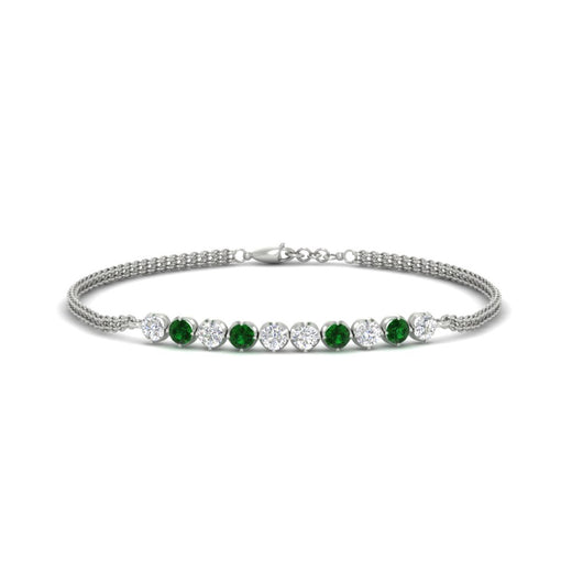 half-carat-gold-chain-bar-diamond-bracelet-with-emerald-in-white-gold-FDBRC10587ROGEMGRANGLE1-0.50CT-NL-WG.jpg?v=1774334805