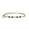 Load image into Gallery viewer, half-carat-gold-chain-bar-diamond-bracelet-with-emerald-in-yellow-gold-FDBRC10587ROGEMGRANGLE1-0.50CT-NL-YG-HW.jpg?v=1774334805