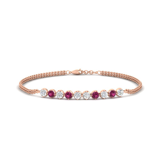 half-carat-gold-chain-bar-diamond-bracelet-with-pink-sapphire-in-rose-gold-FDBRC10587ROGSADRPIANGLE1-0.50CT-NL-RG.jpg?v=1774334805
