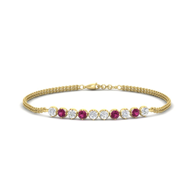 half-carat-gold-chain-bar-diamond-bracelet-with-pink-sapphire-in-yellow-gold-FDBRC10587ROGSADRPIANGLE1-0.50CT-NL-YG.jpg?v=1774334805