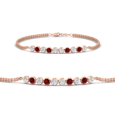 half-carat-gold-chain-bar-diamond-bracelet-with-ruby-in-rose-gold-FDBRC10587ROGRUDR-0.50CT-NL-RG.jpg?v=1774334805