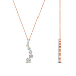 Load image into Gallery viewer, half-carat-graduated-diamond-journey-pendant-in-FDPD1704RO-0.50CT-NL-RG