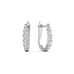1/2 Carat Graduated Huggies Diamond Hoop Earring