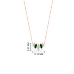 Load image into Gallery viewer, half-carat-graduating-marquise-diamond-necklace-with-emerald-in-FD-NK11130GEMGR-0.50CT-NL-RG
