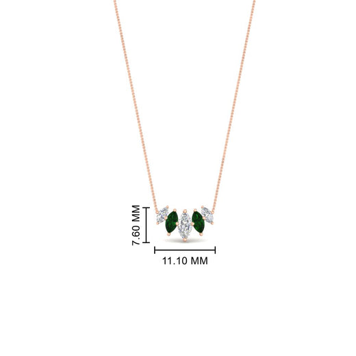 half-carat-graduating-marquise-diamond-necklace-with-emerald-in-rose-gold-FD-NK11130GEMGRANGLE1-0.50CT-NL-RG-HW