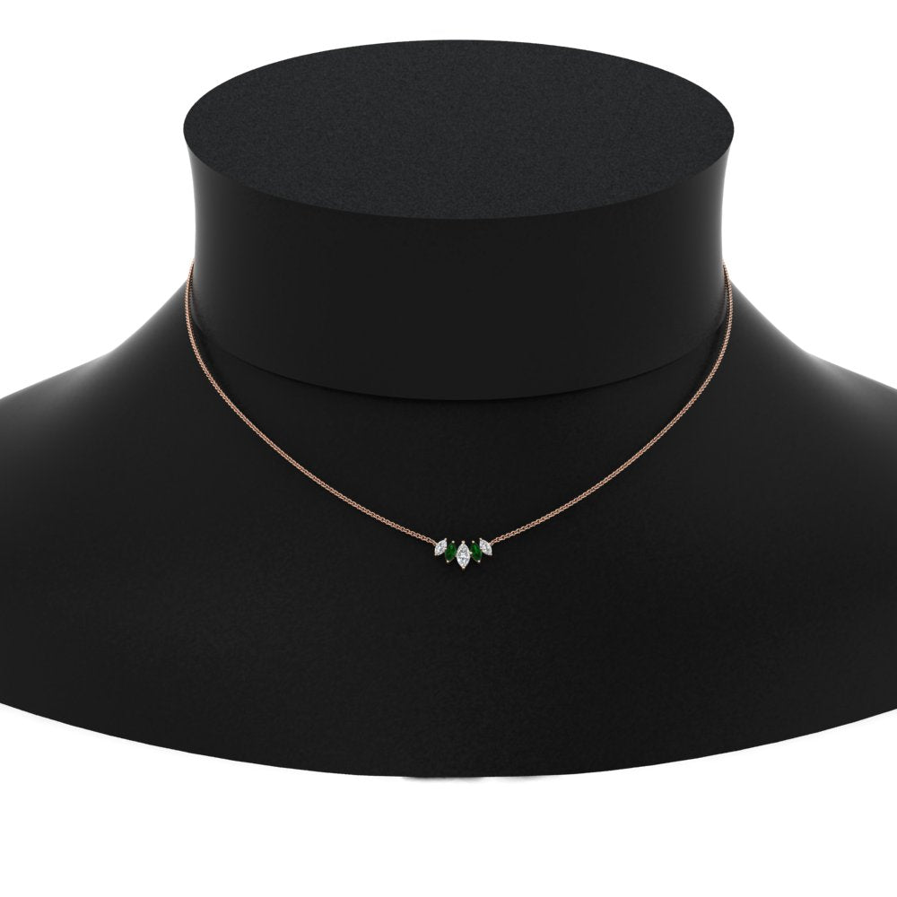 half-carat-graduating-marquise-diamond-necklace-with-emerald-in-FD-NK11130GEMGR-0.50CT-NL-RG