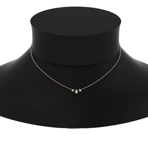 half-carat-graduating-marquise-diamond-necklace-with-emerald-in-rose-gold-FDNK11130-0.50CT-GEMGRNECK-NL-RG