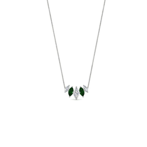 half-carat-graduating-marquise-diamond-necklace-with-emerald-in-white-gold-FD-NK11130GEMGRANGLE1-0.50CT-NL-WG
