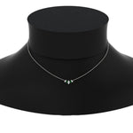 Load image into Gallery viewer, half-carat-graduating-marquise-diamond-necklace-with-emerald-in-FD-NK11130GEMGR-0.50CT-NL-WG
