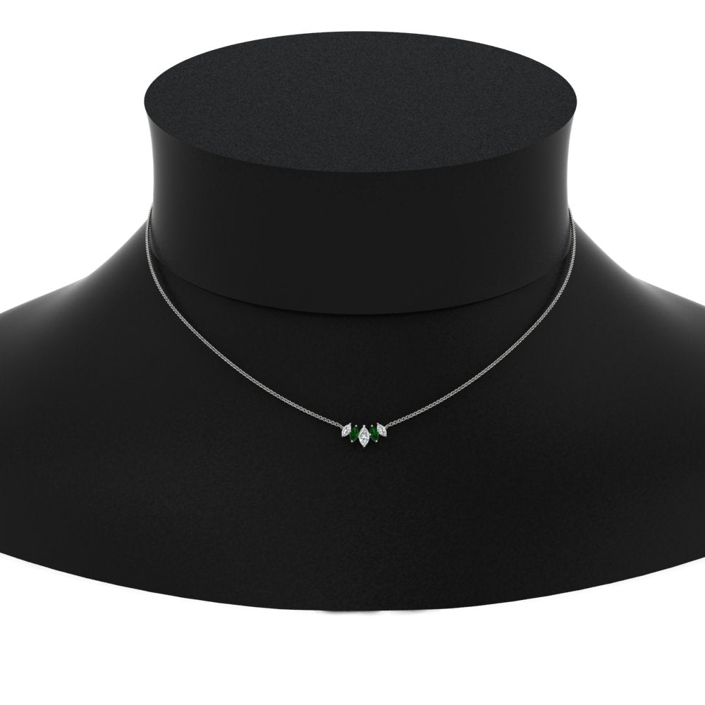 half-carat-graduating-marquise-diamond-necklace-with-emerald-in-FD-NK11130GEMGR-0.50CT-NL-WG