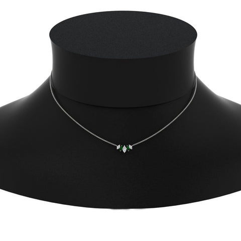 half-carat-graduating-marquise-diamond-necklace-with-emerald-in-white-gold-FDNK11130-0.50CT-GEMGRNECK-NL-WG