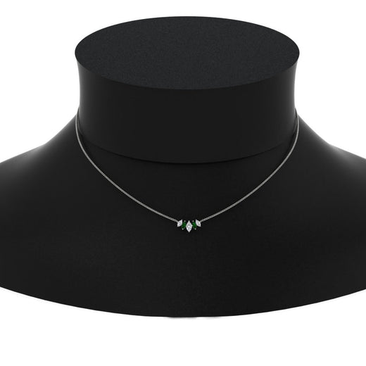 half-carat-graduating-marquise-diamond-necklace-with-emerald-in-white-gold-FDNK11130-0.50CT-GEMGRNECK-NL-WG
