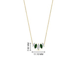 Load image into Gallery viewer, half-carat-graduating-marquise-diamond-necklace-with-emerald-in-FD-NK11130GEMGR-0.50CT-NL-YG
