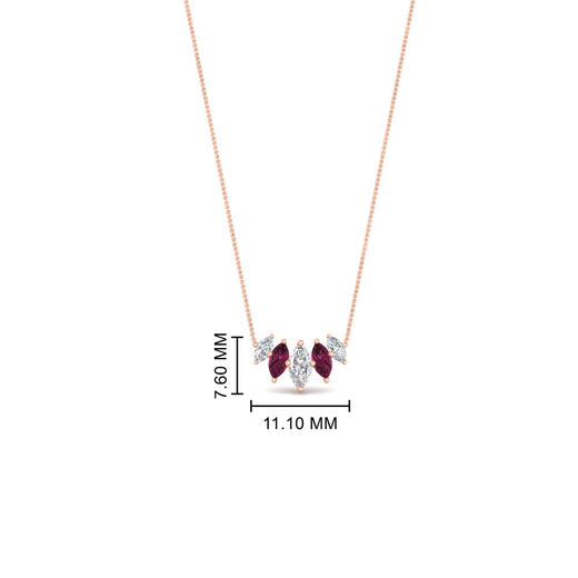 half-carat-graduating-marquise-diamond-necklace-with-pink-sapphire-in-rose-gold-FD-NK11130GSADRPIANGLE1-0.50CT-NL-RG-HW