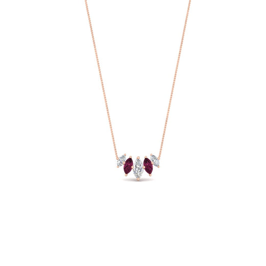 half-carat-graduating-marquise-diamond-necklace-with-pink-sapphire-in-rose-gold-FD-NK11130GSADRPIANGLE1-0.50CT-NL-RG