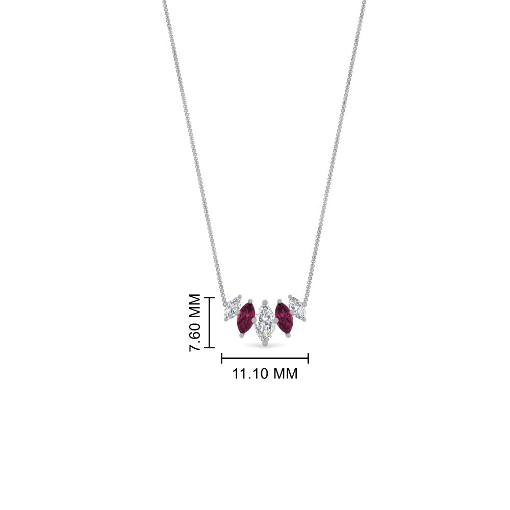 half-carat-graduating-marquise-diamond-necklace-with-pink-sapphire-in-FD-NK11130GSADRPI-0.50CT-NL-WG