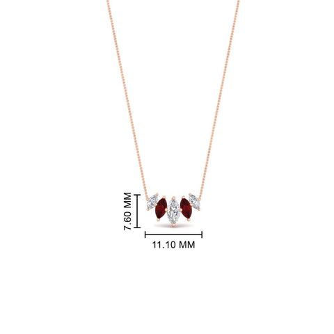 half-carat-graduating-marquise-diamond-necklace-with-ruby-in-rose-gold-FD-NK11130GRUDRANGLE1-0.50CT-NL-RG-HW