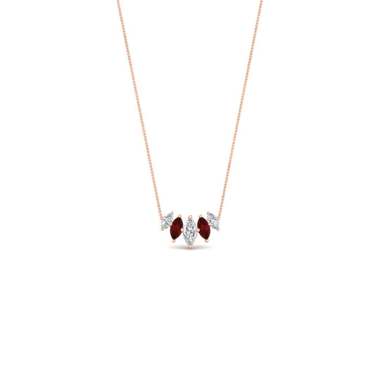 half-carat-graduating-marquise-diamond-necklace-with-ruby-in-rose-gold-FD-NK11130GRUDRANGLE1-0.50CT-NL-RG