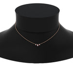Load image into Gallery viewer, half-carat-graduating-marquise-diamond-necklace-with-ruby-in-FD-NK11130GRUDR-0.50CT-NL-RG

