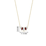 Load image into Gallery viewer, half-carat-graduating-marquise-diamond-necklace-with-ruby-in-FD-NK11130GRUDR-0.50CT-NL-YG
