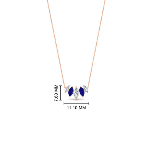 half-carat-graduating-marquise-diamond-necklace-with-sapphire-in-rose-gold-FD-NK11130GSABLANGLE1-0.50CT-NL-RG-HW