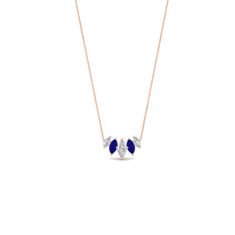 half-carat-graduating-marquise-diamond-necklace-with-sapphire-in-rose-gold-FD-NK11130GSABLANGLE1-0.50CT-NL-RG