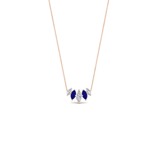 half-carat-graduating-marquise-diamond-necklace-with-sapphire-in-rose-gold-FD-NK11130GSABLANGLE1-0.50CT-NL-RG