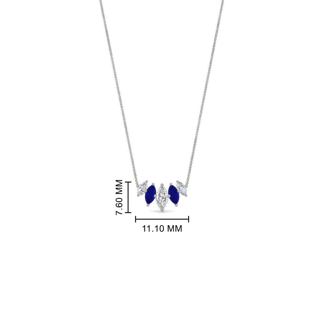 half-carat-graduating-marquise-diamond-necklace-with-sapphire-in-FD-NK11130GSABL-0.50CT-NL-WG