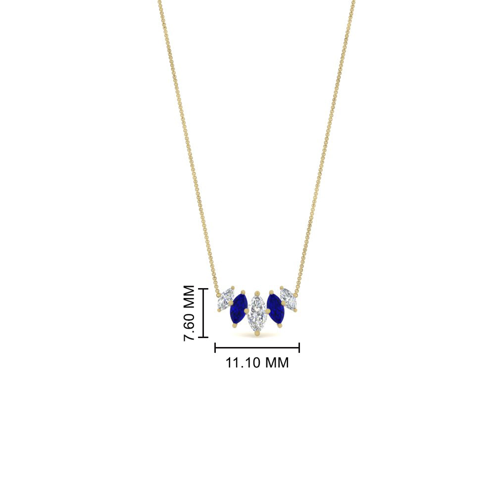half-carat-graduating-marquise-diamond-necklace-with-sapphire-in-FD-NK11130GSABL-0.50CT-NL-YG