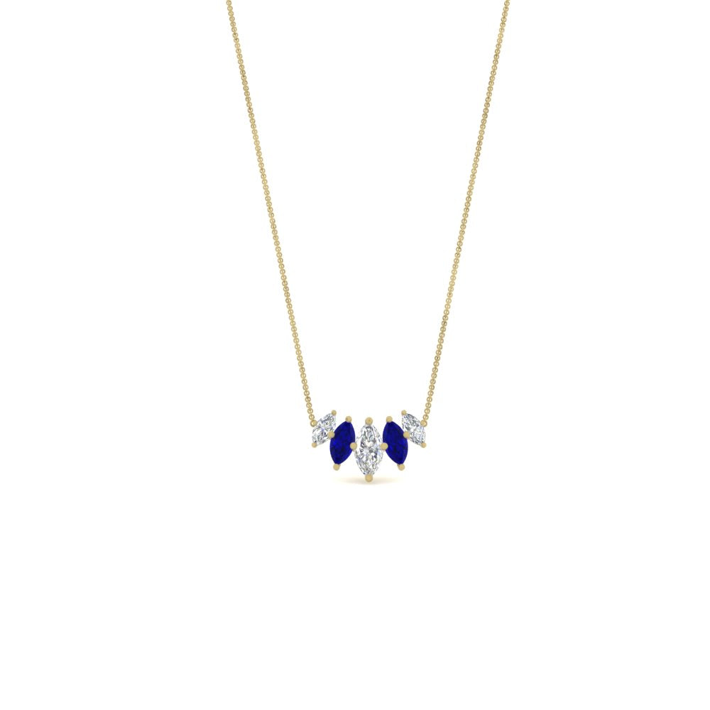 half-carat-graduating-marquise-diamond-necklace-with-sapphire-in-FD-NK11130GSABL-0.50CT-NL-YG
