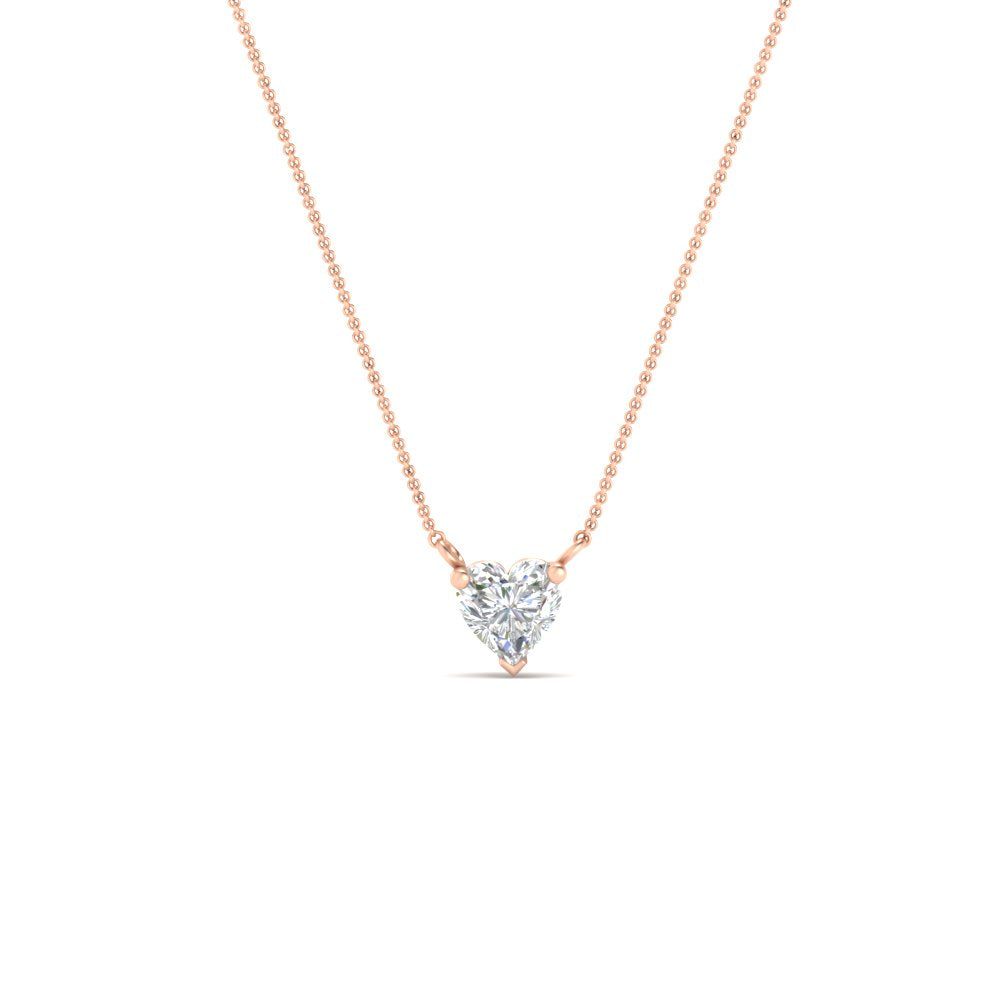 Classic Heart Solitaire Pendant