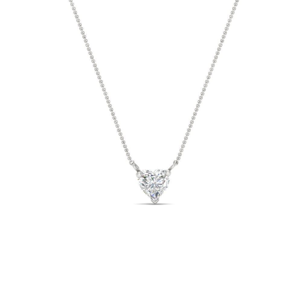 Classic Heart Solitaire Pendant