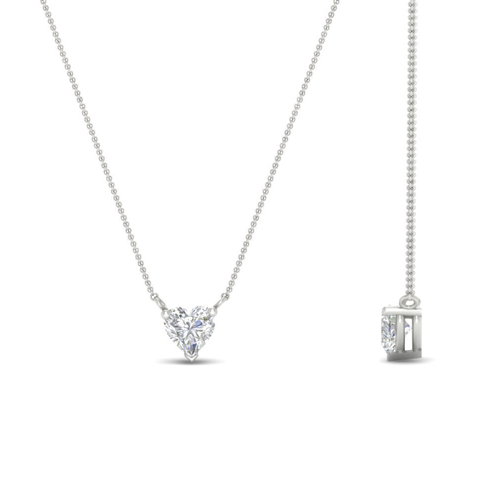 Classic Heart Solitaire Pendant