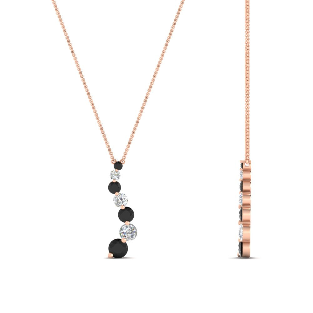 half-carat-journey-diamond-pendant-with-black-diamond-in-FDPD1704ROGBLACK-0.50CT-NL-RG