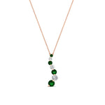 Load image into Gallery viewer, half-carat-journey-diamond-pendant-with-emerald-in-FDPD1704ROGEMGR-0.50CT-NL-RG
